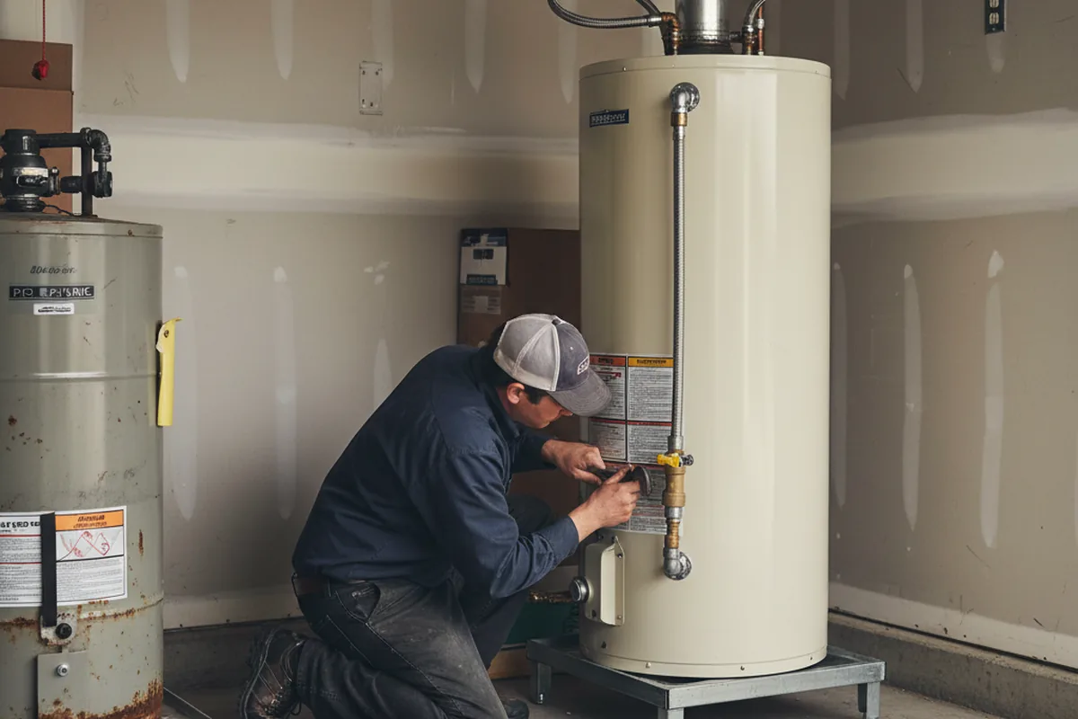 Water heater and shutoff valve replacement in Mc Farland